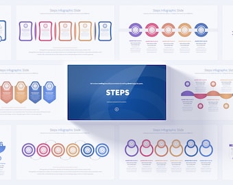 Steps Business Timeline PowerPoint Template | Progress Infographic Slides | Creative Steps Design