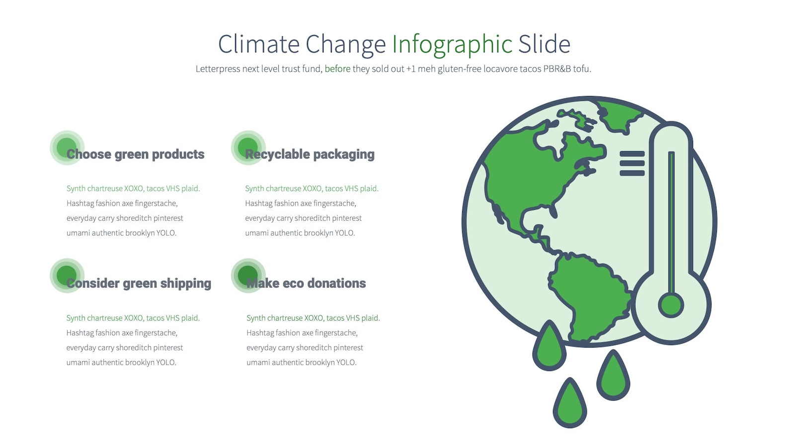 Professional Climate Change Keynote Slides | Editable Infographics ...
