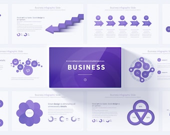 Diapositivas de infografías de PowerPoint para empresas/Plantilla de presentación empresarial profesional