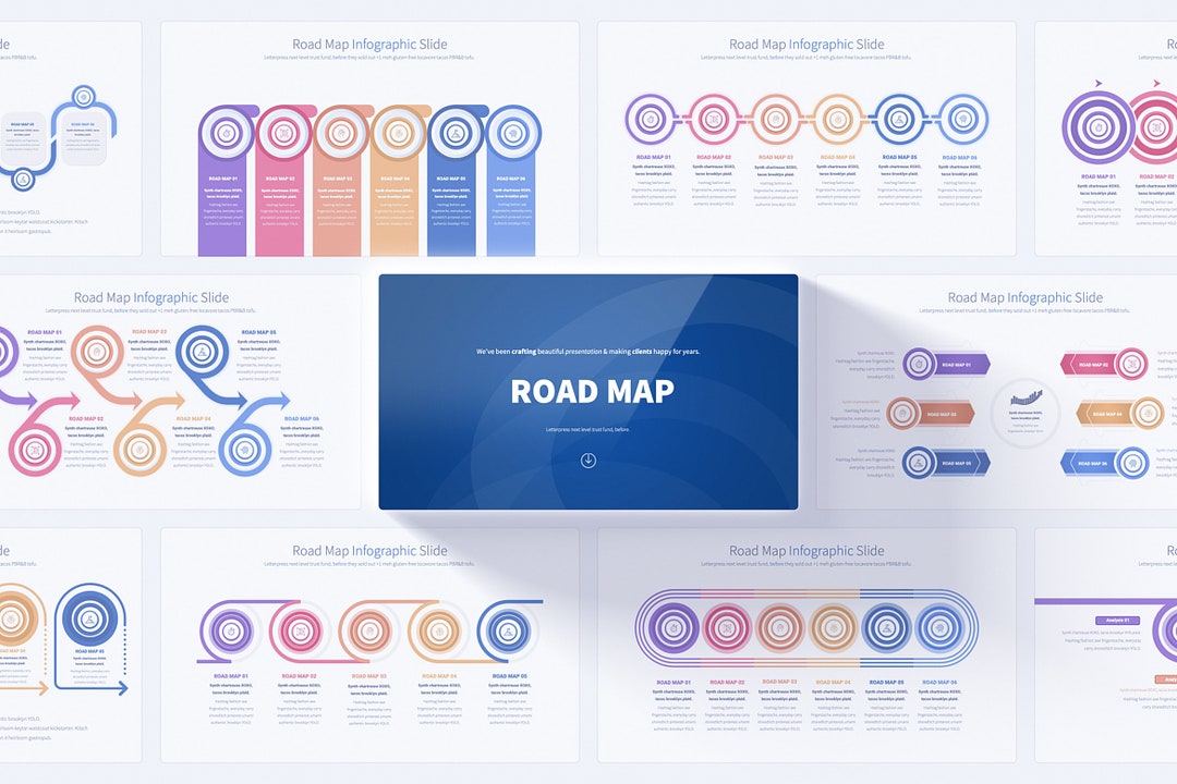 Road Map Powerpoint Presentation Template | Timeline Infographics ...