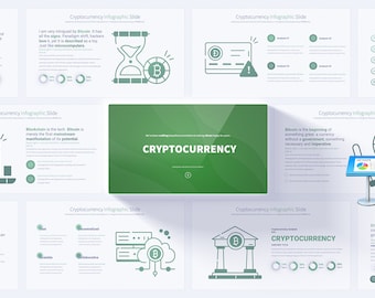 Cryptocurrency Keynote Presentation Template | Blockchain Infographic Slides | Bitcoin & Digital Currency Keynote Deck