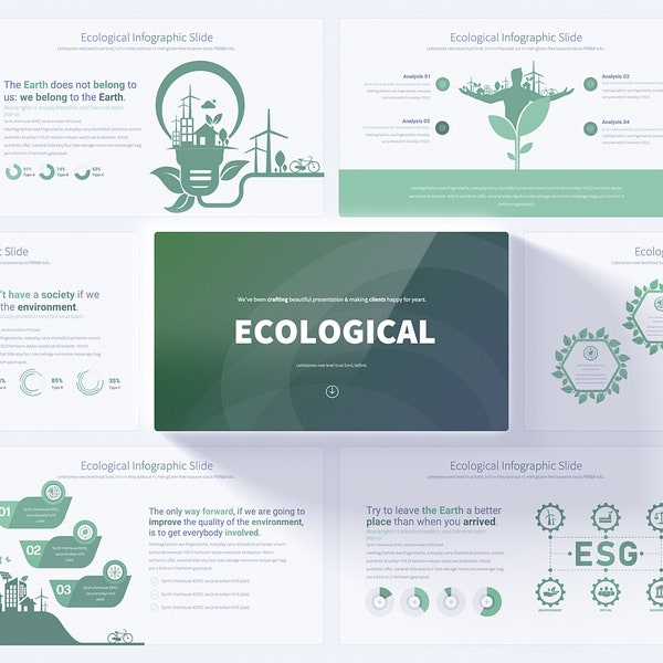 Ecological PowerPoint Presentation, Editable power point template, Ecology presentation template, Minimal power point template, Ecology Plan