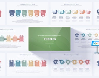 Process Timeline Keynote Presentation Template | Infographic & Steps Slides for Professional Presentations