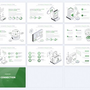 Connection Keynote Presentation Template, Connectivity, Cloud Computing ...