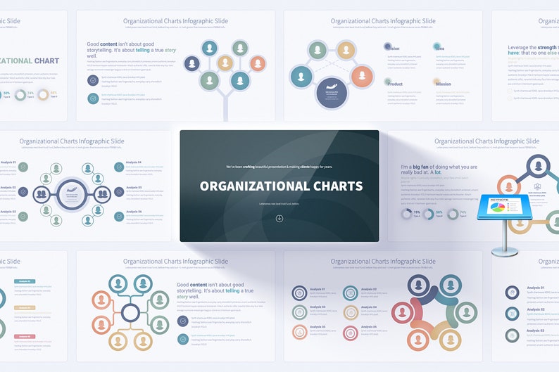 Organizational Charts Keynote Presentation Template, Organizational ...