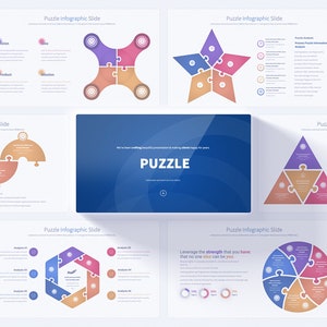 Puzzeldiagram Sjablonen PowerPoint presentatie | Creatieve zakelijke infographics en professionele puzzel PPT-dia&#39;s