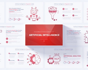 Künstliche Intelligenz Power Point Präsentationsvorlage, KI-Innovation Power Point Präsentation, künstliche Intelligenz Konzept