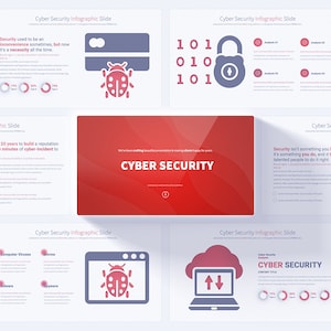 Cyber Security PowerPoint Infographics Slides, cybersecurity, computer security, internet security, information security