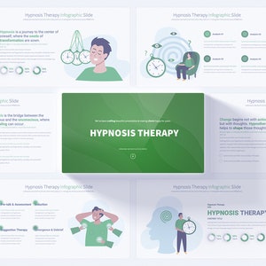Custom Hypnosis Therapy and Mental Health Keynote Presentations | Stress Relief Illustration Characters