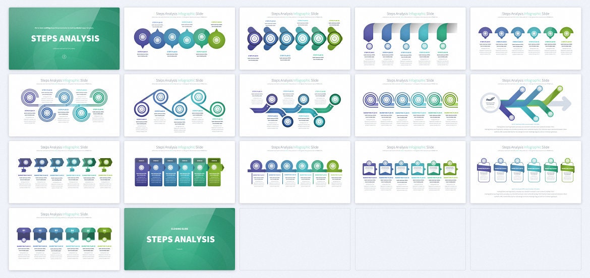 Steps Analysis Powerpoint Presentation Template | Timeline Infographics ...
