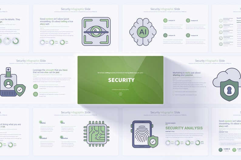 Security Powerpoint Presentation Template | Protection & Cybersecurity ...