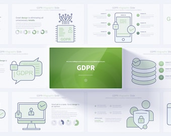 Cyber Security Powerpoint Infographics Slides Cybersecurity - Etsy