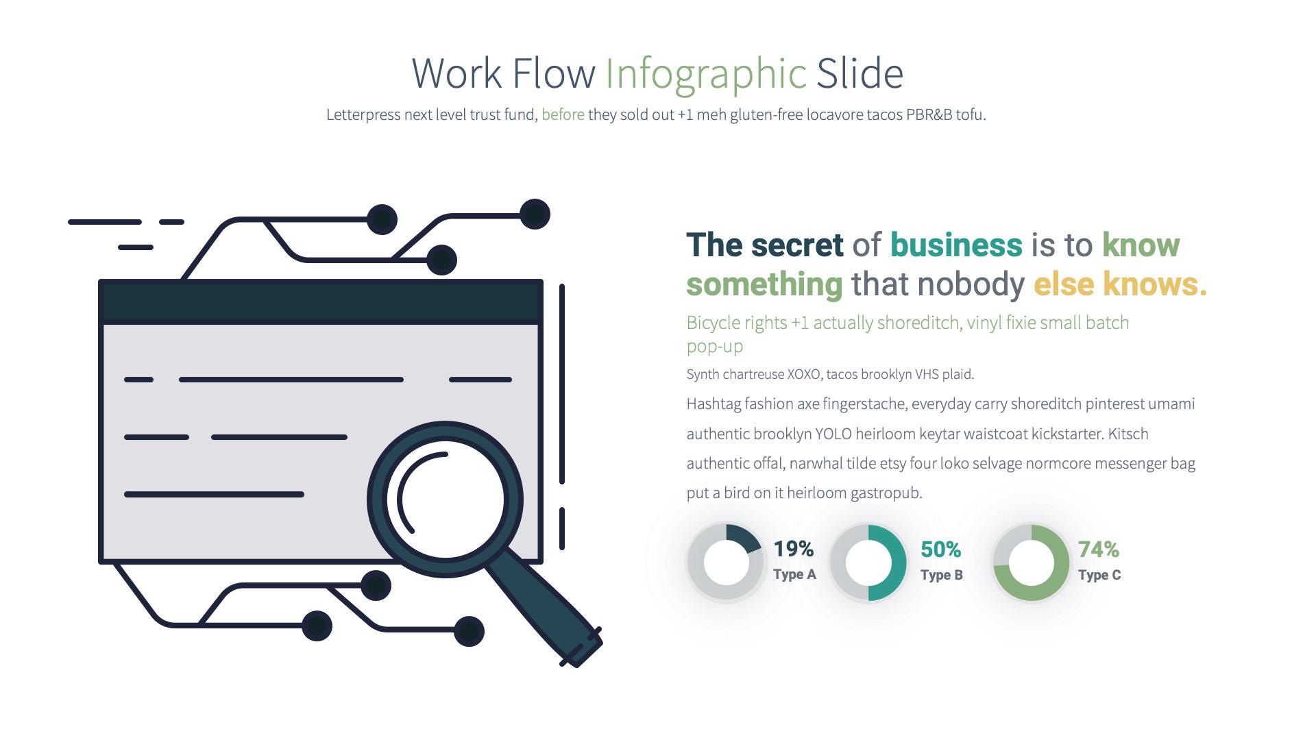 Professional Work Flow Powerpoint Infographics | Ideal for Corporate ...