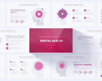 Mental Health PowerPoint Template | Therapy and Awareness Presentations | Perfect for Therapy and Psychological Insights