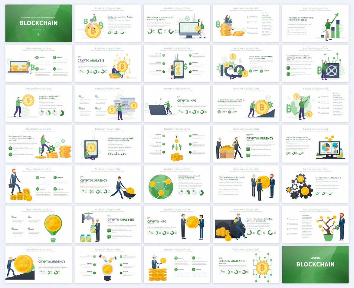 暗号通貨の PowerPoint プレゼンテーション テンプレート | ブロックチェーン インフォグラフィック スライドとビットコイン  プレゼンテーション デッキ - Etsy 日本