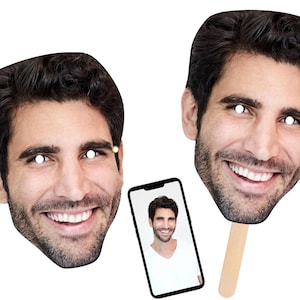 Benutzerdefinierte Foto-Gesichtsmaske, ausgeschnittene Gesichtsrequisiten, Bildmasken, personalisierte Fotomaske