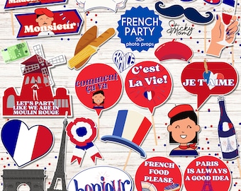 100 Tovaglioli Francesi Per Feste - Decorazioni A Tema Francese Con Bandiera Blu, Bianca E Rossa - Forniture Per Feste, BBQ E Picnic - 2