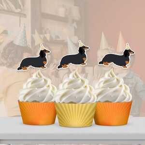 Festivalartikel Tortenstecker Kuchen Topper Set Dackel Hunderasse – 10 Festivalartikel Tortenstecker Kuchen Topper Set Dackel Hunderasse – 10