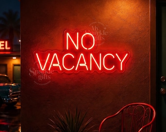 No Vacancy Neon Sign: Retro Motel Light, Home Bar Wall Decor - Etsy