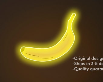 Cute Banana LED Neon Sign, Aesthetic Bedroom Wall Decor