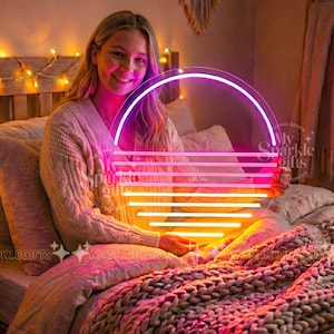 Vaporwave led-neonreclame | Kamerdecoratie zonsondergang