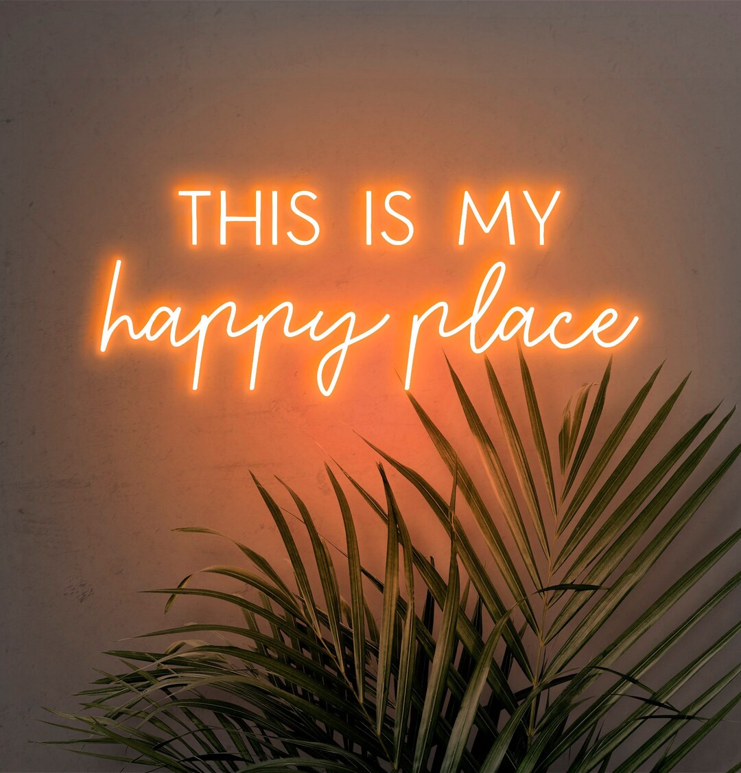 Original This is My Happy Place Neon Sign Custom Wedding Neon Sign LED