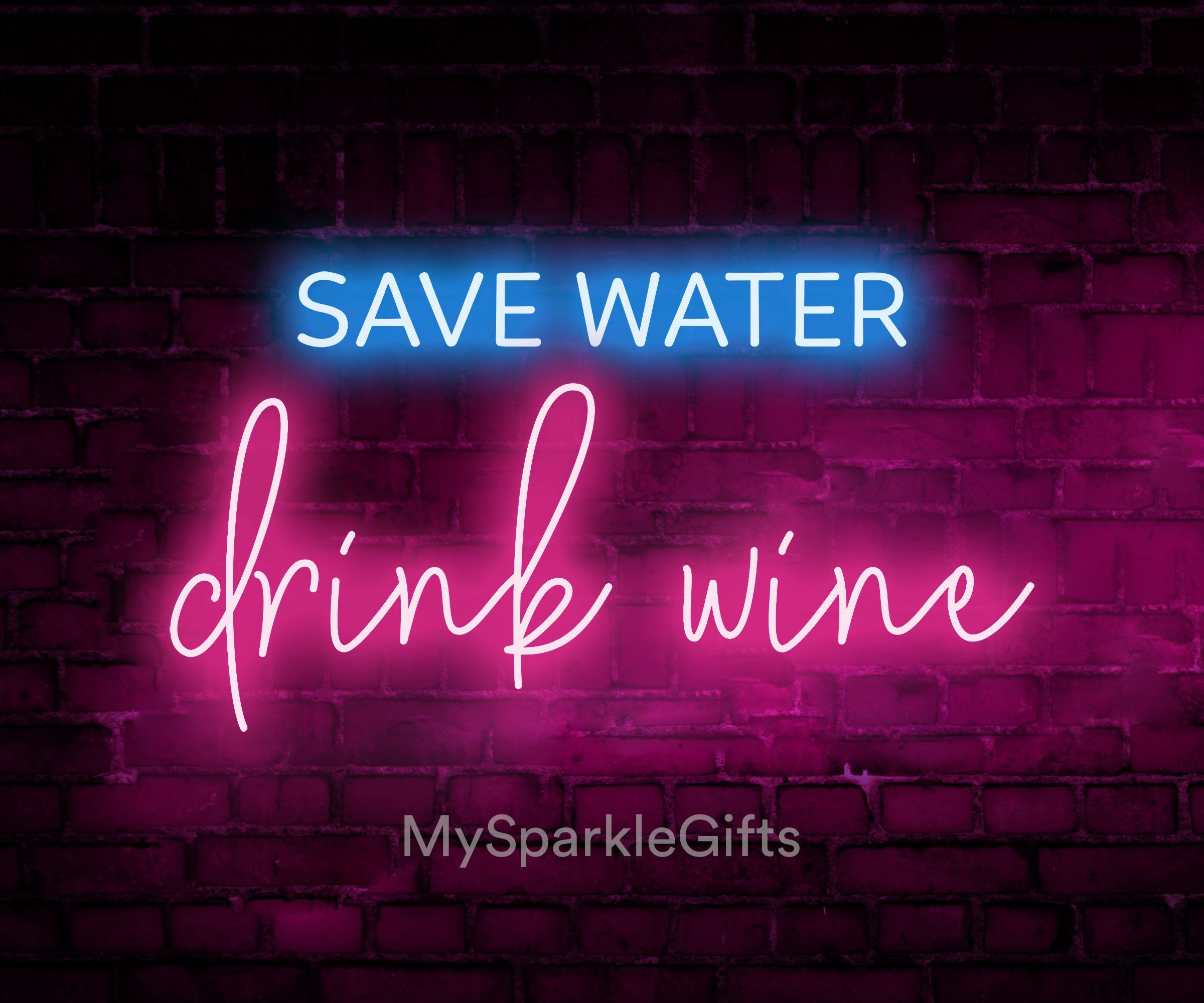 YSUIEC Save Water Drink Whiskey - Panneau Néon à Intensité