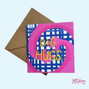 BIG HUGS-wenskaart l Doordachte wenskaart, ik denk aan je kaart