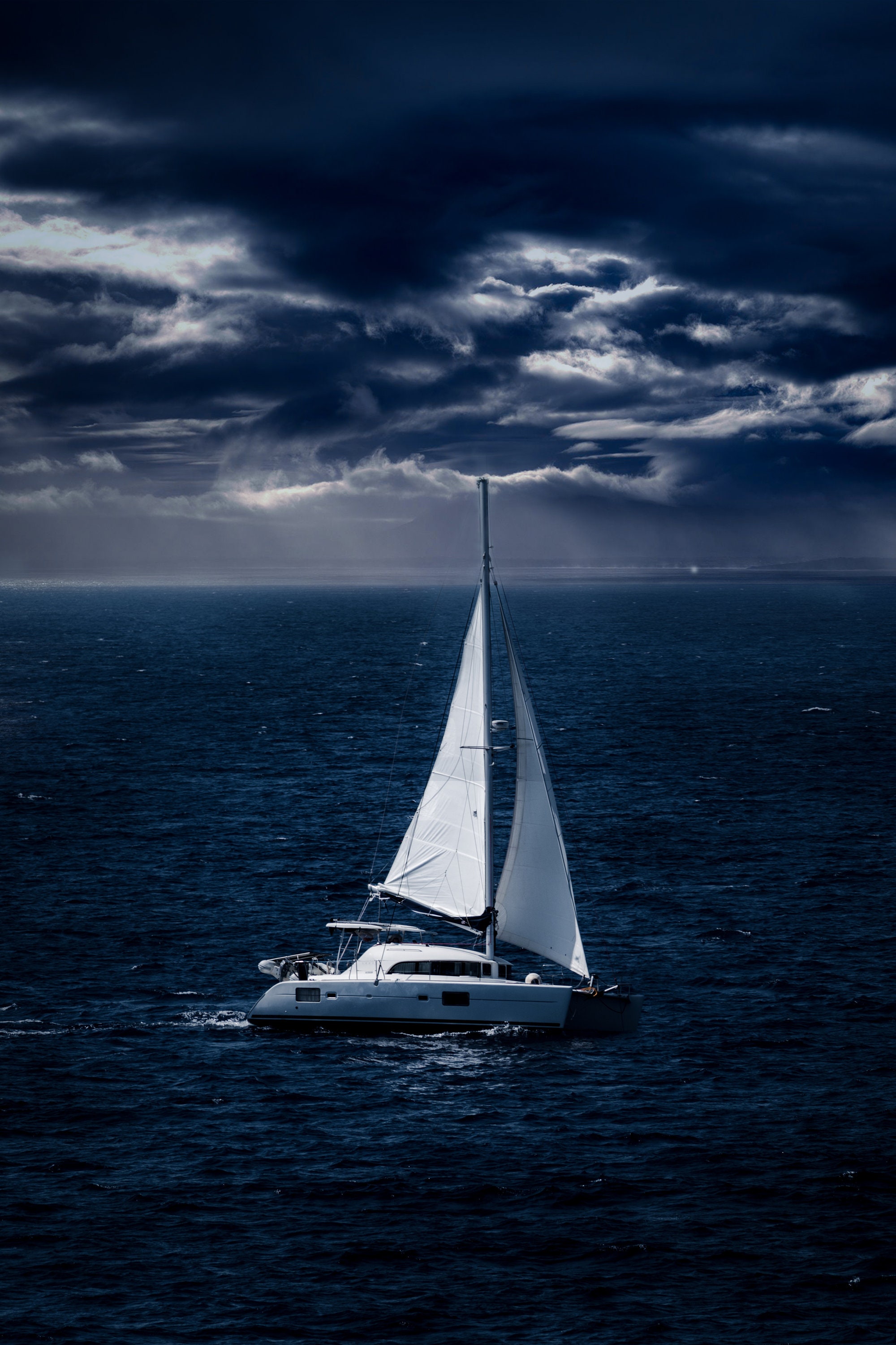 Sailboat Through the Storm Digital Photo Print Clouds - Etsy