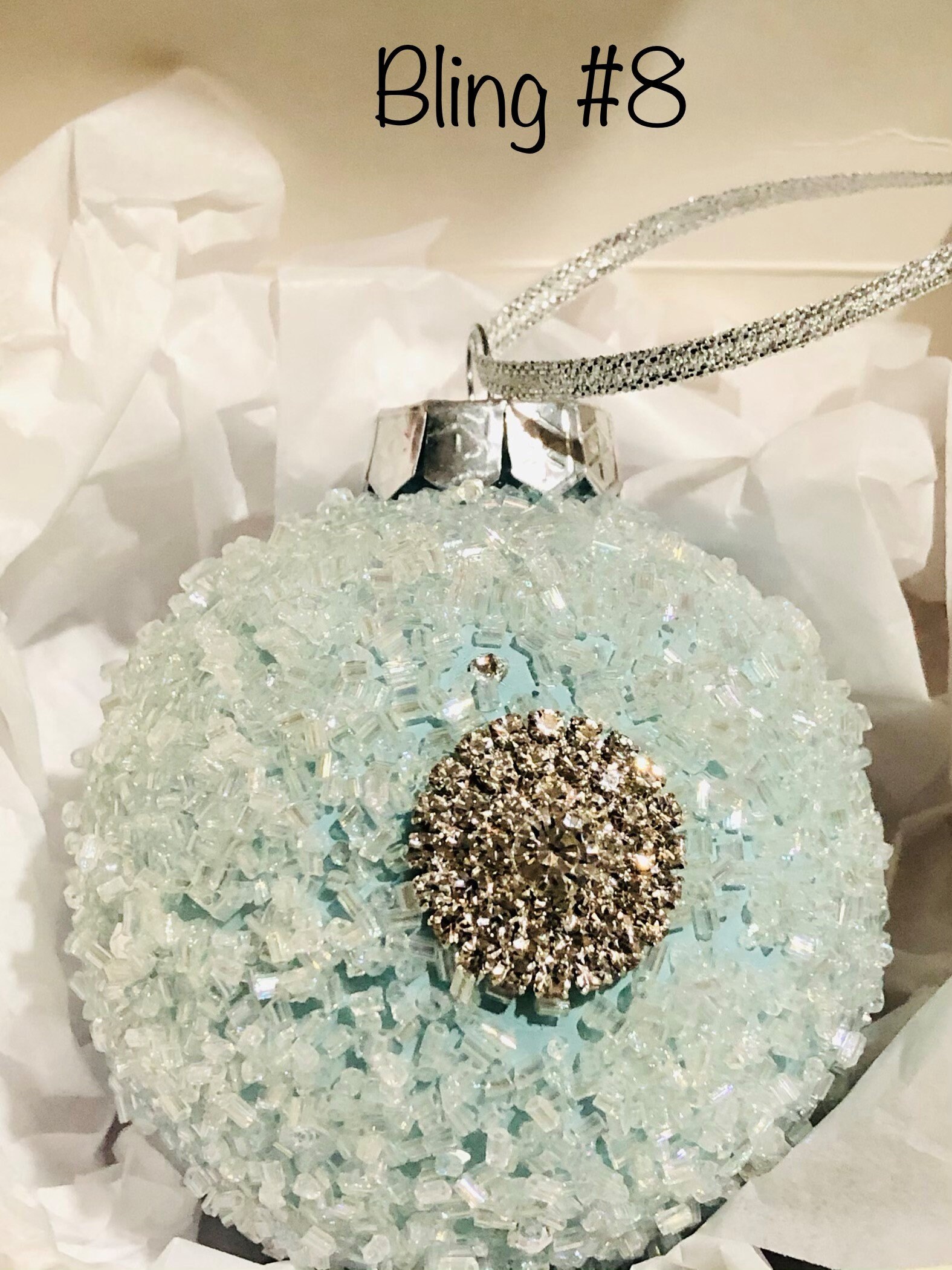 Christmas ornament Bauble Bling ornament personalization Etsy