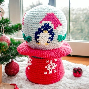 Christmas Crochet Pattern Crochet Pattern Snow Globe with Penguin Christmas Crochet Christmas Amigurumi Christmas Amigurumi Pattern image 10