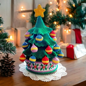 Christmas Crochet Pattern, Christmas Tree with Star, Christmas Crochet, Christmas Amigurumi, Christmas Amigurumi Pattern, Crochet Star image 9