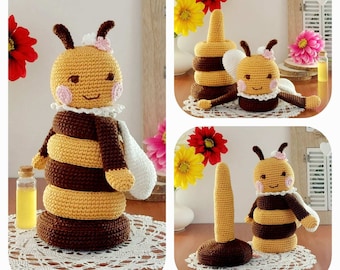 Crochet  Pattern Bee Stacking Toy, Crochet Bee, Amigurumi Bee, Crochet Animals