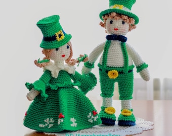 Bundle Häkelanleitung St Patrick's Day, Amigurumi Häkelanleitungen Irish Dolls, St Patrick's Day Amigurumi, St Patrick's Home Decor