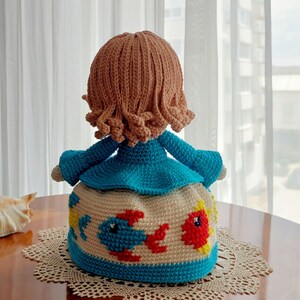 Summer Crochet Pattern Amigurumi Doll with Fishes, Crochet Dolls, Amigurumi Dolls image 5