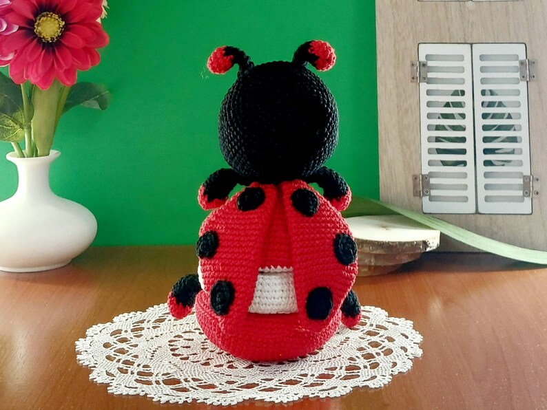 Crochet Amigurumi Pattern Ladybug Stacking Toy, Crochet Ladybug, Amigurumi Ladybug, Crochet Animals image 4