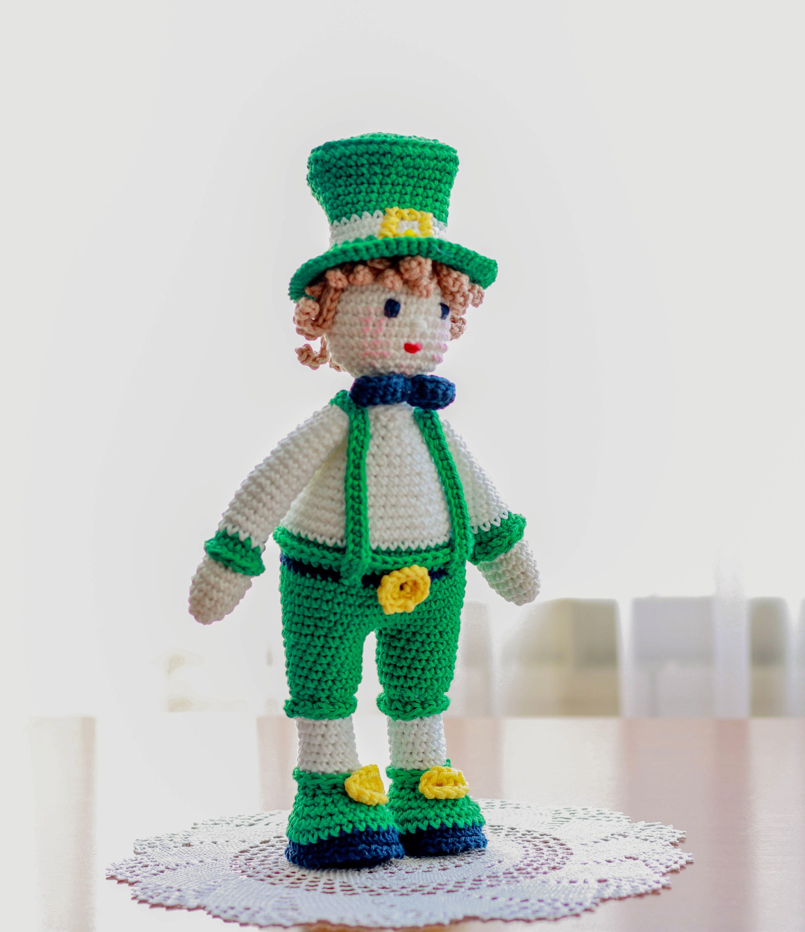 St Patrick Day Crochet Pattern Boy With Leprechaun Hat Etsy