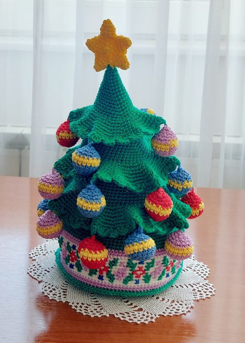 Christmas Crochet Pattern, Christmas Tree with Star, Christmas Crochet, Christmas Amigurumi, Christmas Amigurumi Pattern, Crochet Star image 6