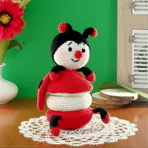 Crochet Amigurumi Pattern Ladybug Stacking Toy, Crochet Ladybug, Amigurumi Ladybug, Crochet Animals image 10