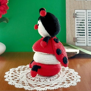 Crochet Amigurumi Pattern Ladybug Stacking Toy, Crochet Ladybug, Amigurumi Ladybug, Crochet Animals image 5