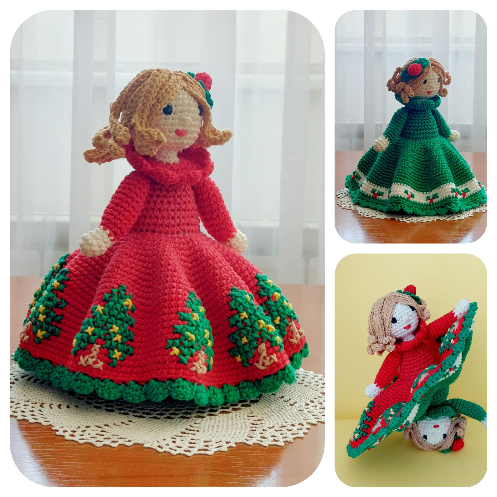Doll Crochet Pattern for Christmas Topsy Turvy Doll Etsy