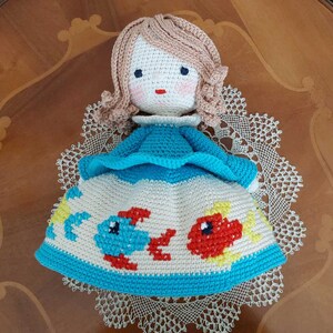 Summer Crochet Pattern Amigurumi Doll with Fishes, Crochet Dolls, Amigurumi Dolls image 8