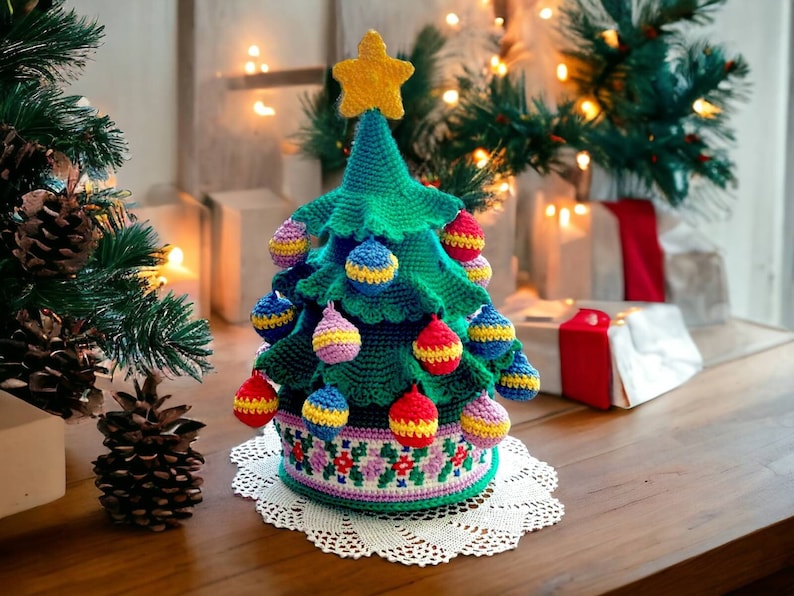 Christmas Crochet Pattern, Christmas Tree with Star, Christmas Crochet, Christmas Amigurumi, Christmas Amigurumi Pattern, Crochet Star image 9