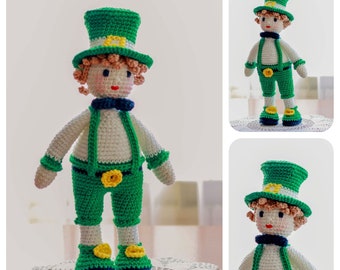 St Patrick Day Crochet Pattern | Boy with Leprechaun Hat | Crochet Irish Doll | Amigurumi Crochet Doll | Crochet pattern Leprechaun Hat