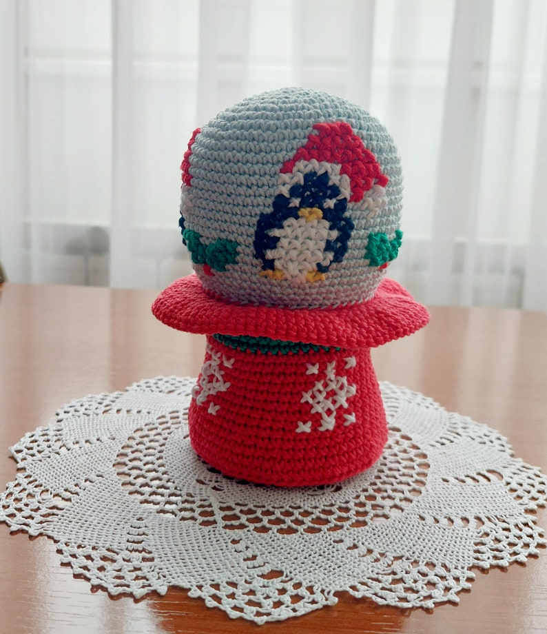 Christmas Crochet Pattern Crochet Pattern Snow Globe with Penguin Christmas Crochet Christmas Amigurumi Christmas Amigurumi Pattern image 2