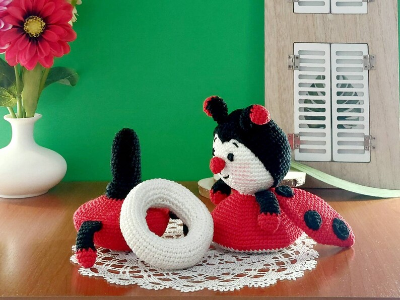 Crochet Amigurumi Pattern Ladybug Stacking Toy, Crochet Ladybug, Amigurumi Ladybug, Crochet Animals image 9