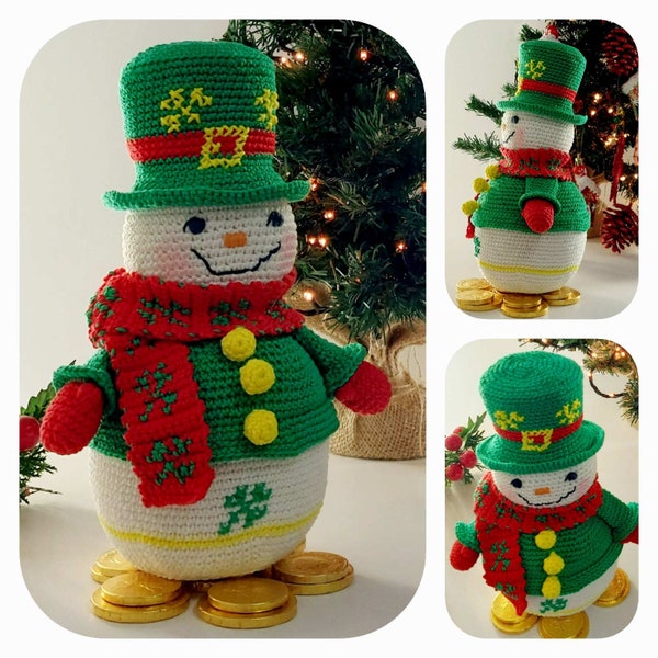 Modèle au crochet pour la Saint-Patrick, bonhomme de neige au crochet, chapeau de lutin au crochet, décoration au crochet pour la Saint-Patrick