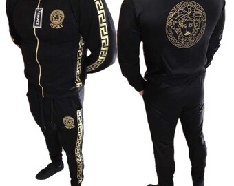 mens versace velour tracksuit