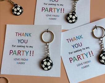 Thankyou For Coming / Children’s Party Favour / Football Keyring / Party Favor