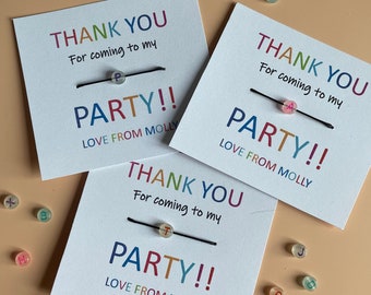 Thankyou For Coming / Kinder-Gastgeschenke / Freundschaftsarmband / Partygeschenk / Initiale